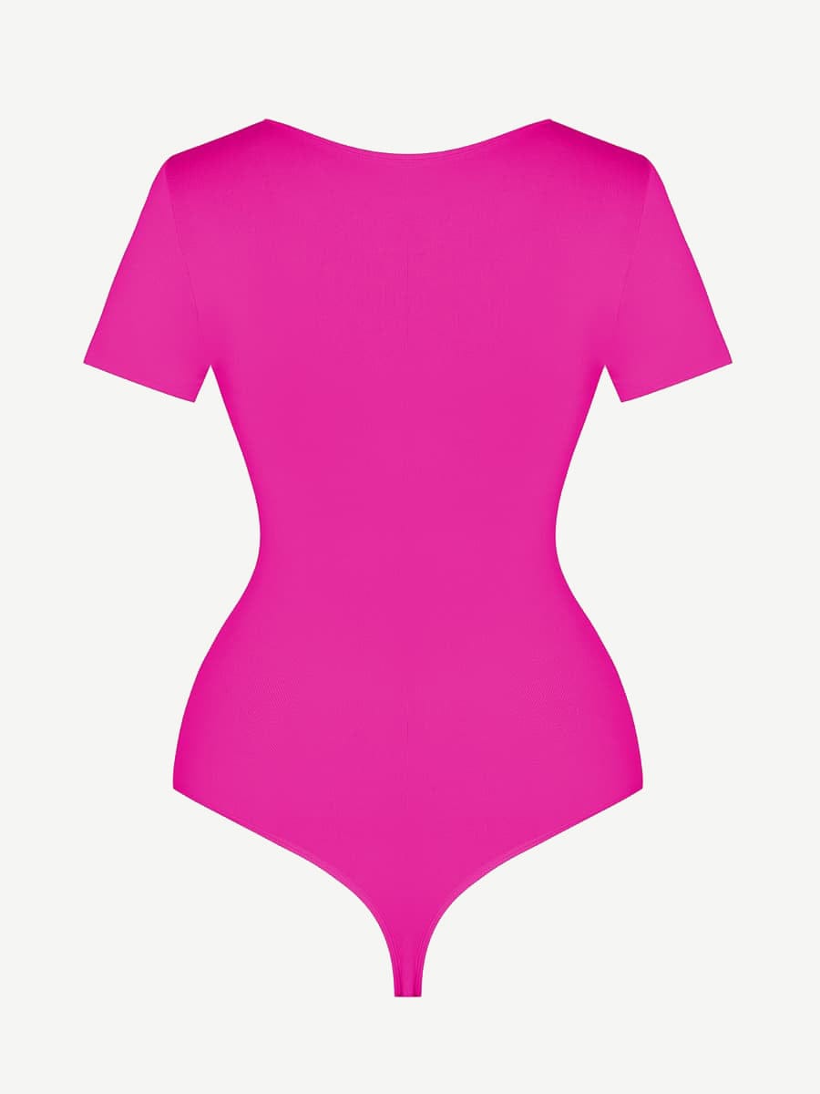 Wholesale Seamless One-Piece Short-Sleeved Thong Bodysuit