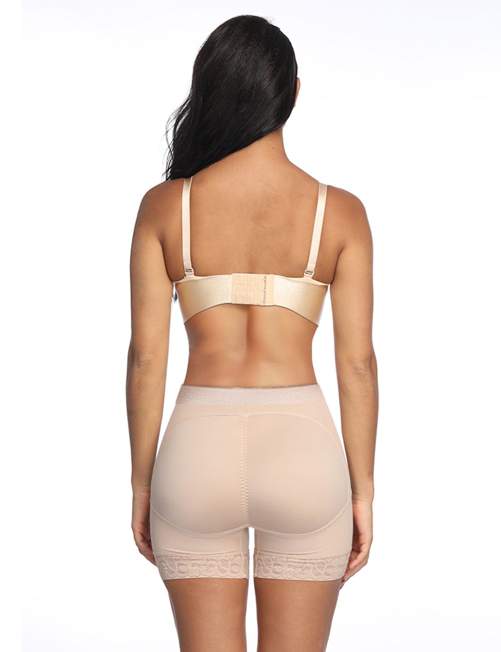 Wholesale Black Large Size Butt Lifter Tummy Control  Lifting Panty Lace Hem