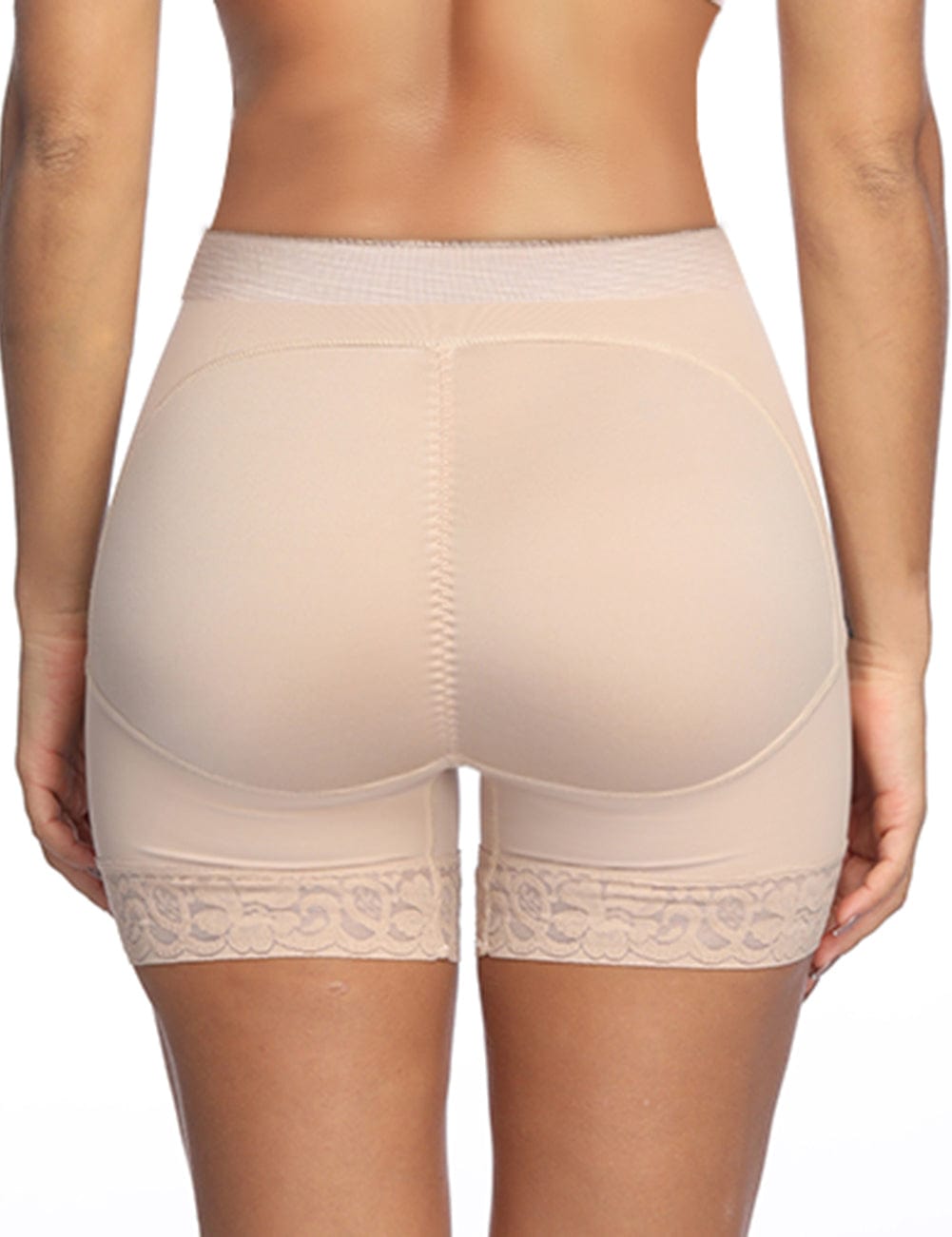 Wholesale Black Large Size Butt Lifter Tummy Control  Lifting Panty Lace Hem