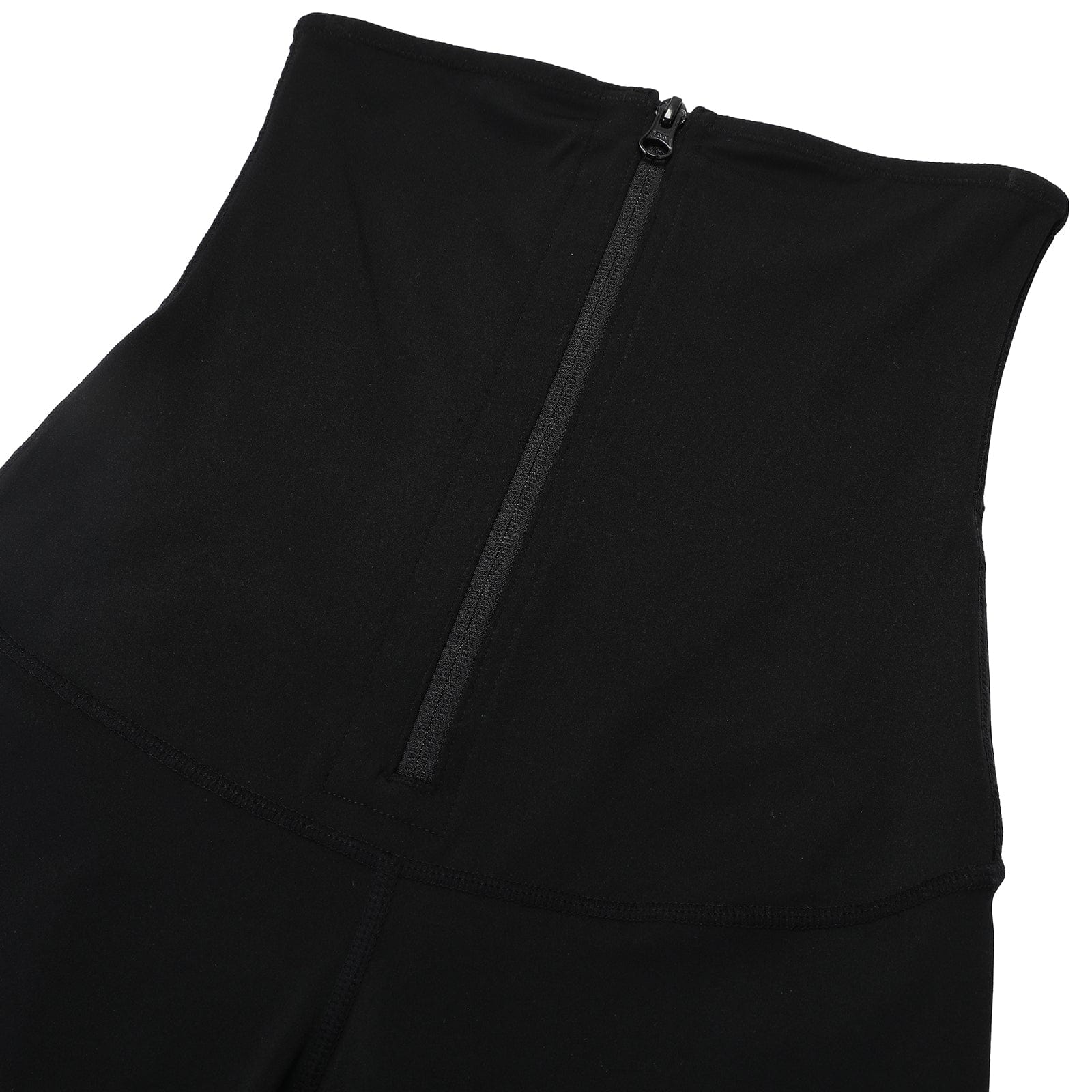 [Pre-Order] Wholesale Black Waist Trainer 2-In-1 Leggings With Zipping Hourglass Figure