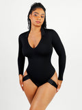 Wholesale Deep V Neck Butt Lifting Shapewear Abdomen Shaping Thong Bodysuit